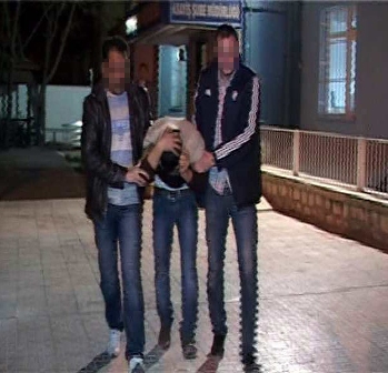 Havalandırma boşluğunda yakalandı