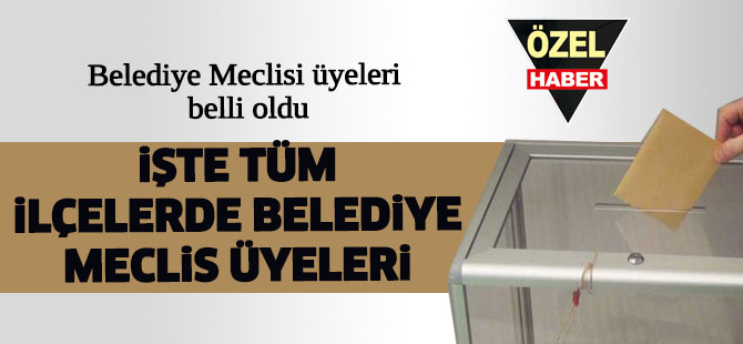 Konya Belediye Meclis Üyeleri belli oldu (2014)