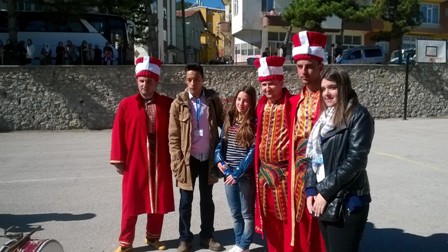 Avrupalı öğrencilere Mehterli karşılama