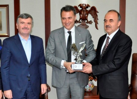 Beşiktaş Başkanı Orman, Vali Erol'u ziyaret etti
