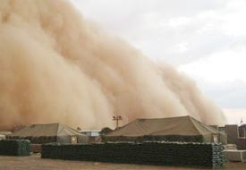 Karapınar'da kum fırtınası