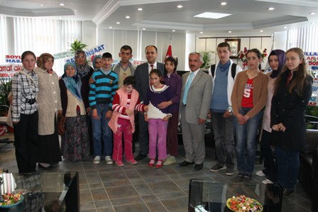 Engelli öğrencilerden Başkan Özaltun'a ziyaret