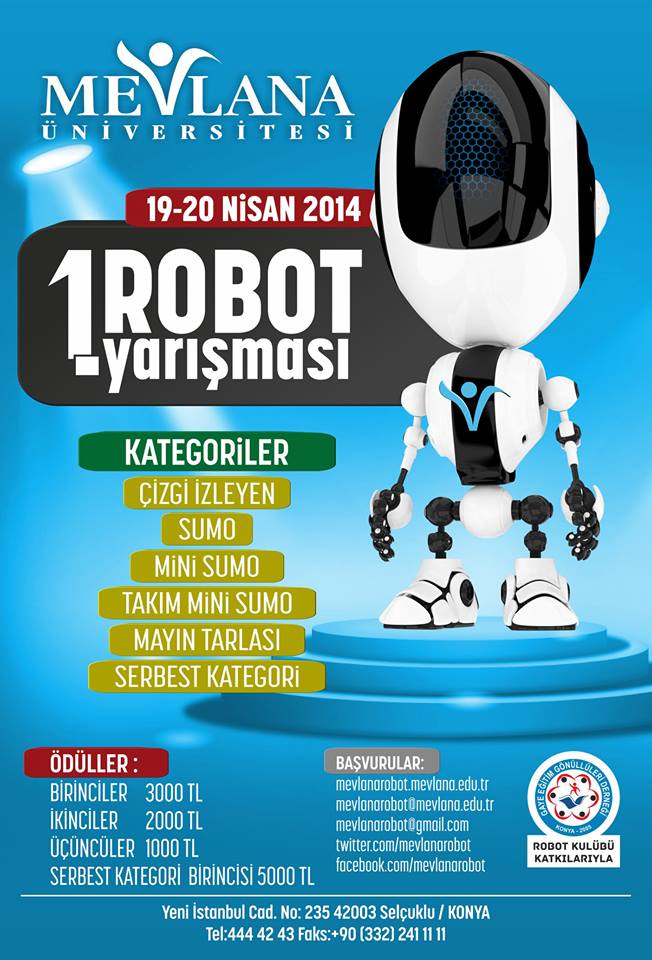 Mevlana Üniversitesi’nde 1.robot yarışması yapılacak