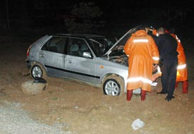 Alkollü sürücü ölümden döndü