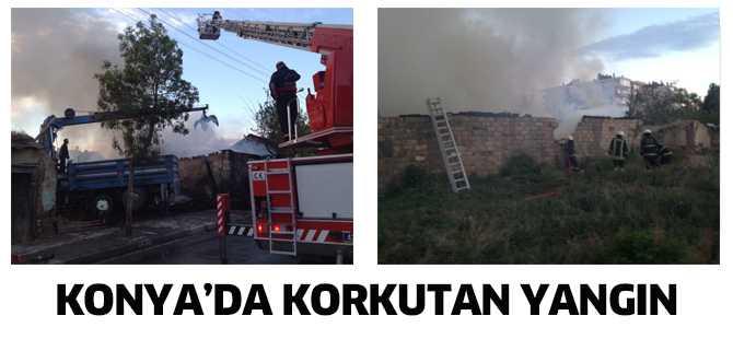 Konya'da korkutan yangın