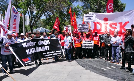 Konya'da Soma faciasına protesto