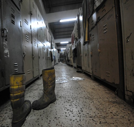 Maden ocağının soyunma odası sessiz kaldı