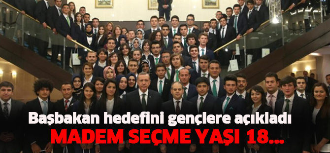 Başbakan hedefini gençlere açıkladı