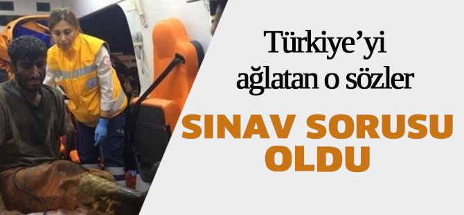 ''Çizmelerimi çıkarayım mı?'' sınav sorusu oldu