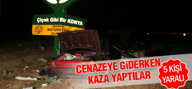 Cenaze yolunda kaza