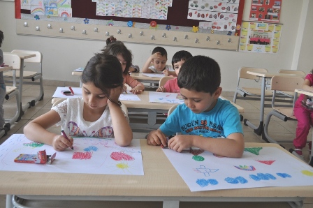 Minik ressamlar fırçayı konuşturdu