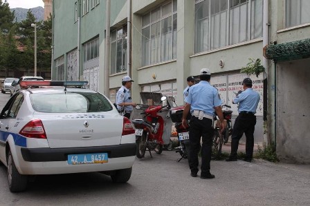 Seydişehir’de plakasız motosikletler toplanıyor