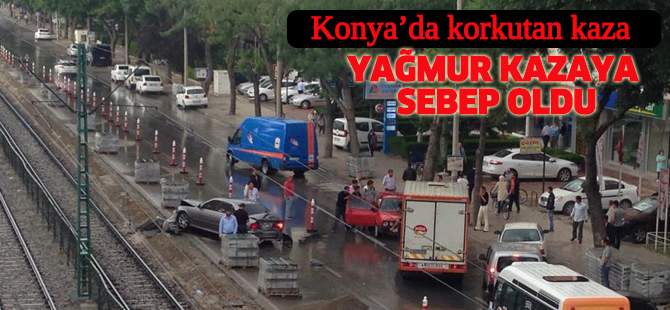 Konya'da korkutan kaza