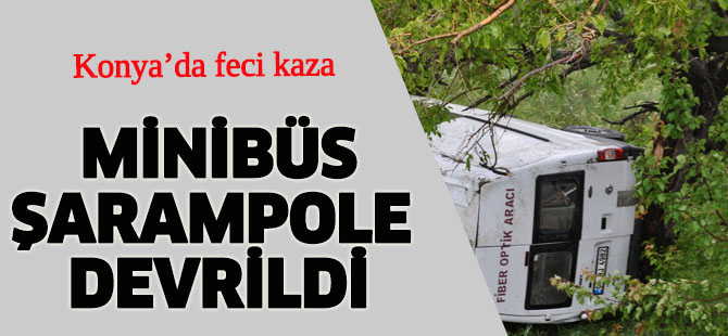 Minibüs şarampole devrildi:3 yaralı