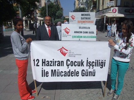 “Çocuk işçiliğine hayır”