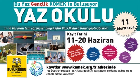 KOMEK Yaz Okulu kayıtları devam ediyor