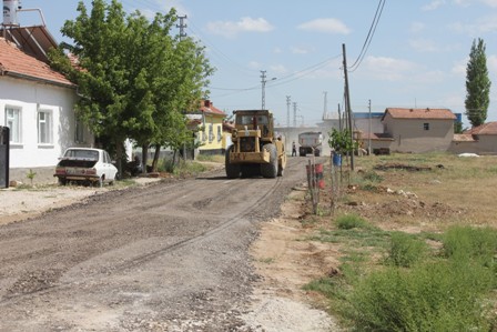 Çumra'da yol yapım çalışmaları