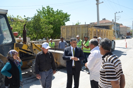 Başkan Çalışmaları yerinde inceledi.