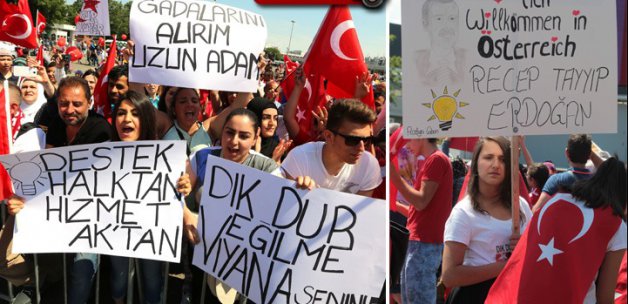Avusturya'da Binlerce Kişi Erdoğan İçin Toplandı