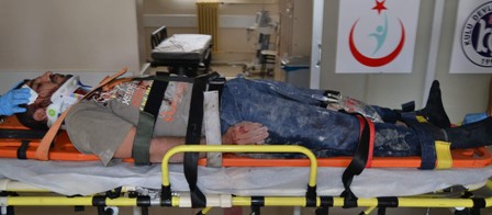 Merdiven boşluğuna düştü