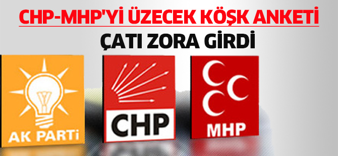 CHP-MHP'yi üzecek Köşk anketi