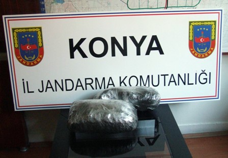 Kulu'da 5 kilogram esrar ele geçirildi