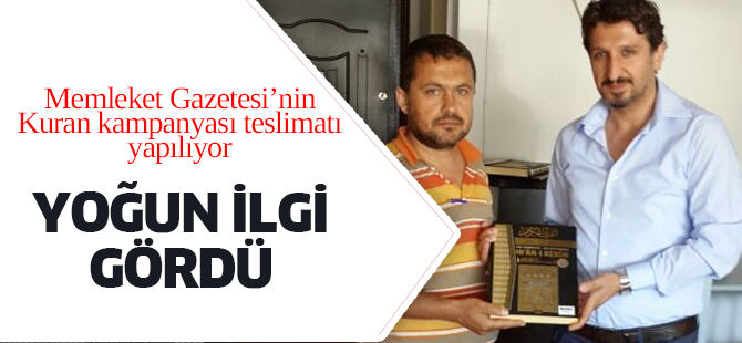Kur'an-ı Kerim teslimatları yapılıyor