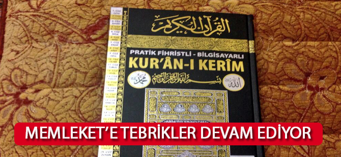 Memleket'e tebrikler devam ediyor
