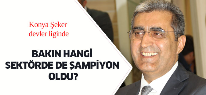Konya Şeker bu sektörde de lider