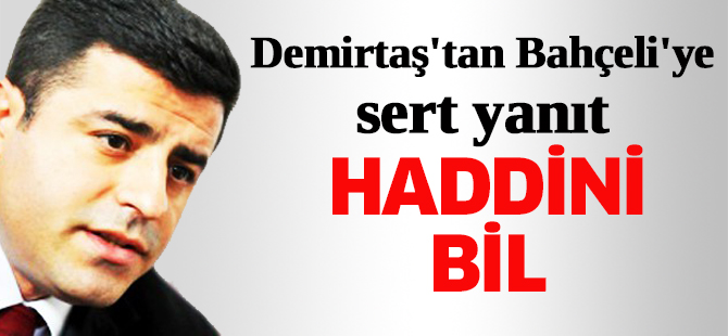 Demirtaş'tan Bahçeli'ye: Haddini bil!
