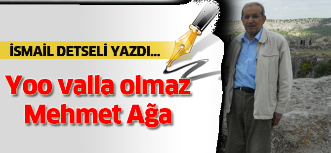 İsmail Detseli yazdı: Yoo valla olmaz Mehmet Ağa