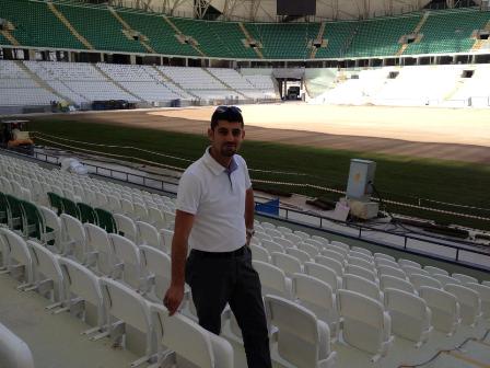 Baharoğlu Stadı inceliyor