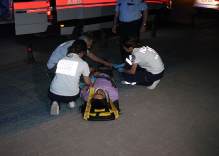 Sahur vakti bisikletten düşerek hastanelik oldu