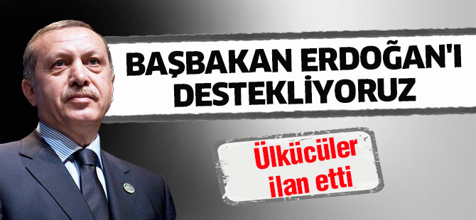 Ülkücülerden Başbakan Erdoğan'a destek