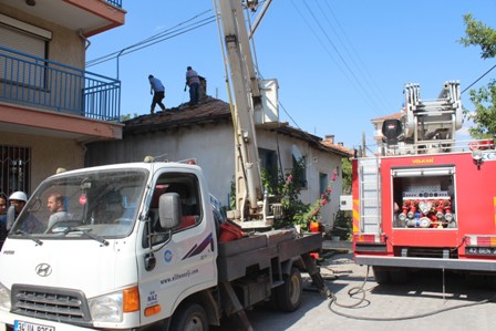 Beyşehir'de ev yangını