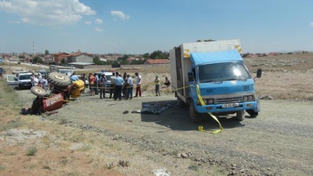 Konya'da traktör devrildi:1 ÖLÜ