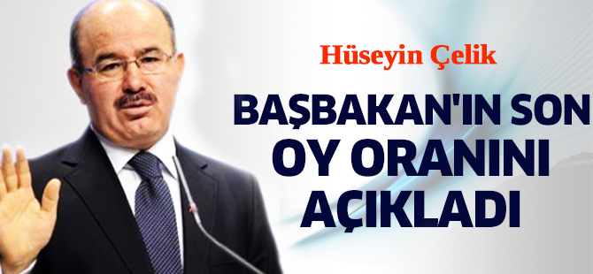 Başbakan'ın son oy oranını açıkladı