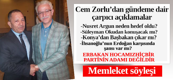 Erbakan Hocamız, bir  partinin tekelinde değil