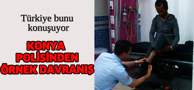 Konya Polisinden örnek davranış