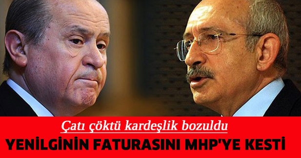 CHP ağır yenilginin faturasını MHP'ye kesti