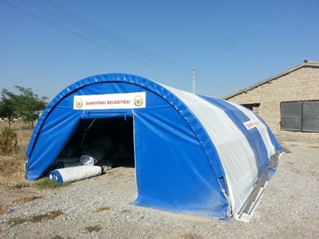 Sarayönü Belediyesi'nden taziye çadırı hizmeti