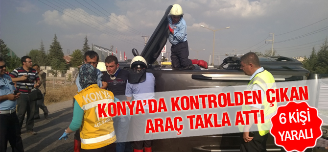 KONTROLDEN ÇIKAN ARAÇ TAKLA ATTI