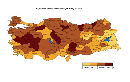 Konya'da sağlıktan memnuniyet oranı