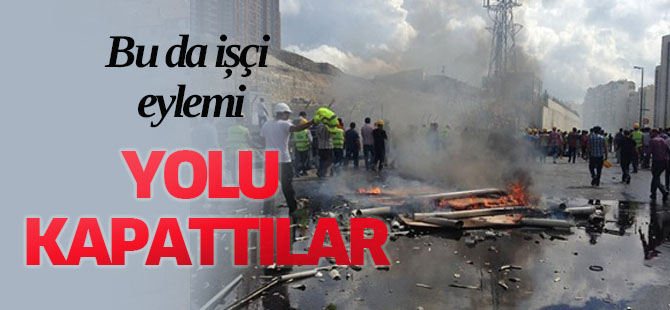 Halkalı'da Eylem Yapan İşçiler Yol Kapattı