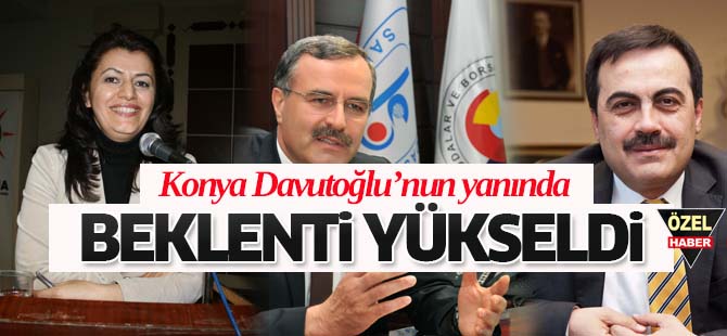 Konya Davutoğlu'nun yanında
