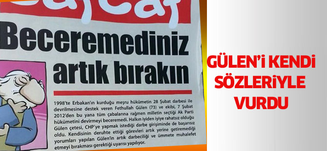 Cafcaf dergisinden Gülen kapağı