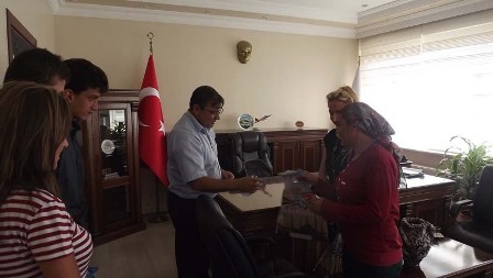 Engelli öğrencilerden Kaymakam Başıbüyük'e ziyaret