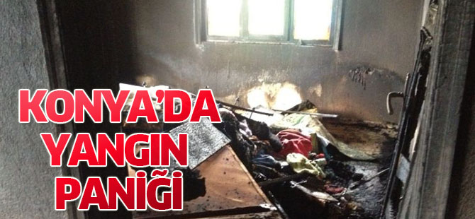Konya'da ev yangını