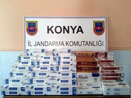 Konya’da jandarmadan kaçak sigara operasyonu