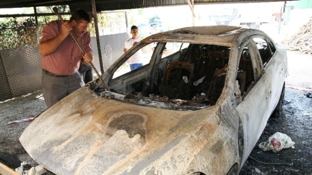 Konya Kulu'da Bir Otomobil Kundaklandı